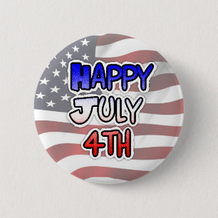 Happy Amerikanische Unabhängigkeitstag Button