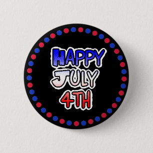 Happy Amerikanische Unabhängigkeitstag Button