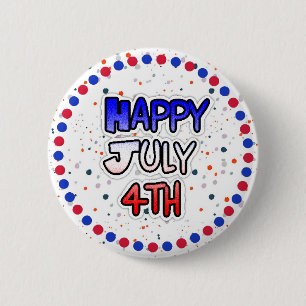 Happy Amerikanische Unabhängigkeitstag Button