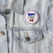 Happy Amerikanische Unabhängigkeitstag Button (Beispiel)