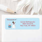 Happy Amerikanische Unabhängigkeitstag Dog Red Whi (Insitu)