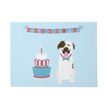 Happy Amerikanische Unabhängigkeitstag Dog Red Whi