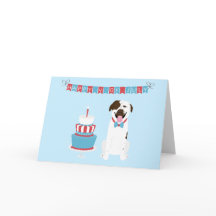 Happy Amerikanische Unabhängigkeitstag Dog Red Whi