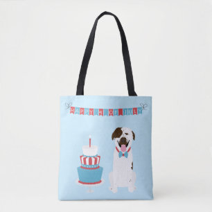 Happy Amerikanische Unabhängigkeitstag Dog Red Whi Tasche