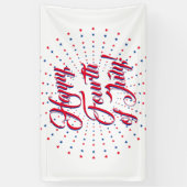 Happy Amerikanische Unabhängigkeitstag Drehbuch Ro Banner (Vertikal)