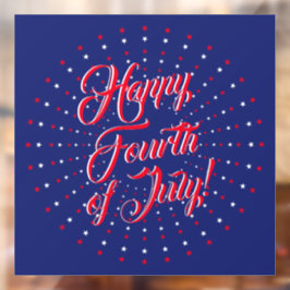 Happy Amerikanische Unabhängigkeitstag Drehbuch Ro Fensteraufkleber