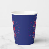 Happy Amerikanische Unabhängigkeitstag Drehbuch Ro Pappbecher (Links)