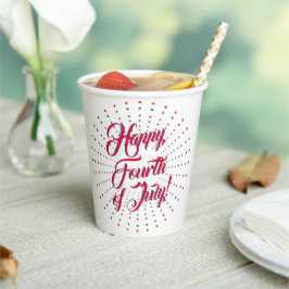 Happy Amerikanische Unabhängigkeitstag Drehbuch Ro Pappbecher