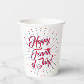 Happy Amerikanische Unabhängigkeitstag Drehbuch Ro Pappbecher (Vorderseite)