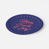 Happy Amerikanische Unabhängigkeitstag Drehbuch Ro Pappteller (Schrägansicht)