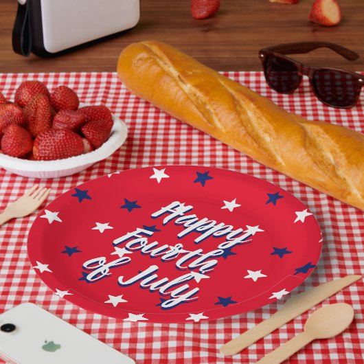 Happy amerikanische Unabhängigkeitstag Drehbuch Ro Pappteller (Picknick)