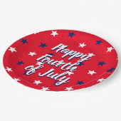 Happy amerikanische Unabhängigkeitstag Drehbuch Ro Pappteller (Schrägansicht)