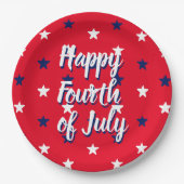 Happy amerikanische Unabhängigkeitstag Drehbuch Ro Pappteller (Vorderseite)