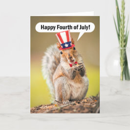 Happy Amerikanische Unabhängigkeitstag Eichhörnche Feiertagskarte