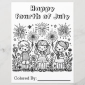 Happy Amerikanische Unabhängigkeitstag | Farbseite (Vorderseite)