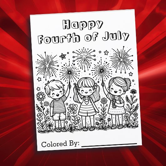 Happy Amerikanische Unabhängigkeitstag | Farbseite