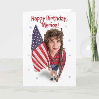 Happy Amerikanische Unabhängigkeitstag Funny Redne Feiertagskarte