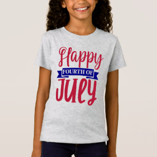 Happy Amerikanische Unabhängigkeitstag Girls T-Shirt