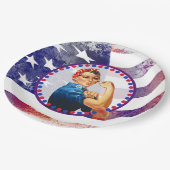 Happy Amerikanische Unabhängigkeitstag Independent Pappteller (Schrägansicht)