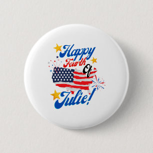 Happy Amerikanische Unabhängigkeitstag Julie 4. Un Button
