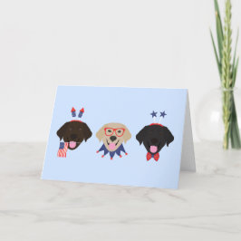 Happy Amerikanische Unabhängigkeitstag Labrador Re Feiertagskarte