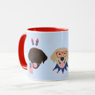 Happy Amerikanische Unabhängigkeitstag Labrador Re Tasse