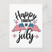 Happy Amerikanische Unabhängigkeitstag Patriotic Feiertagspostkarte (Vorderseite)