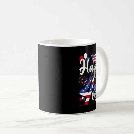 Happy Amerikanische Unabhängigkeitstag Patriotic U Kaffeetasse (VorderseiteRechts)