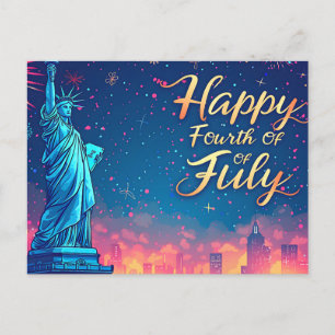 Happy Amerikanische Unabhängigkeitstag Postcard Feiertagspostkarte