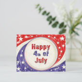 Happy Amerikanische Unabhängigkeitstag Postkarte (Stehend Vorderseite)