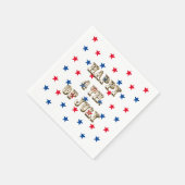 Happy amerikanische Unabhängigkeitstag Rot-Blau-St Serviette (Ecke)