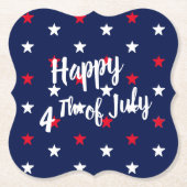 Happy amerikanische Unabhängigkeitstag, Rot-Weiß-S Untersetzer (Vorderseite)