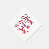 Happy Amerikanische Unabhängigkeitstag Rot-Weiß-Sc Serviette (Ecke)