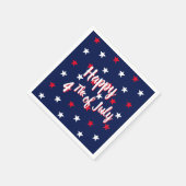 Happy amerikanische Unabhängigkeitstag Rot-Weiß un Serviette (Ecke)