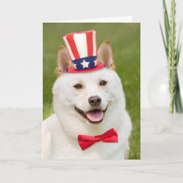 Happy Amerikanische Unabhängigkeitstag Shiba Inu H Feiertagskarte