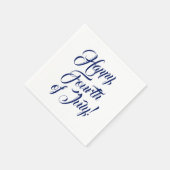 Happy Amerikanische Unabhängigkeitstag Skript navv Serviette (Ecke)