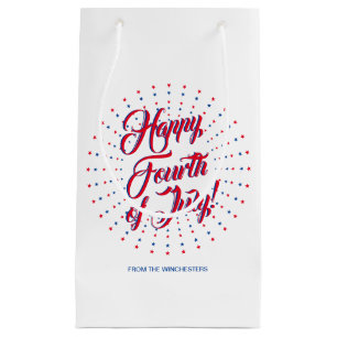 Happy Amerikanische Unabhängigkeitstag-Skript-Star Kleine Geschenktüte