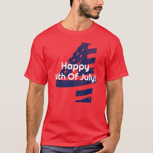 Happy Amerikanische Unabhängigkeitstag T-Shirt (Vorderseite)