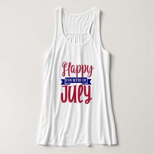 Happy Amerikanische Unabhängigkeitstag Tank Top (Design Vorderseite)