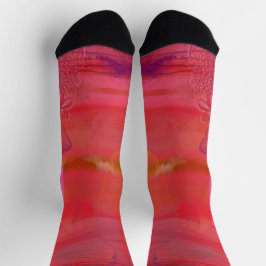 Happy and Bright Colorful Mixed Media Socken