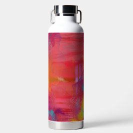 Happy and Bright Colorful Mixed Media Trinkflasche