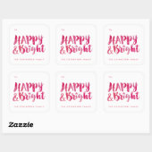 Happy and Bright Gift Tag Sticker (Blatt)