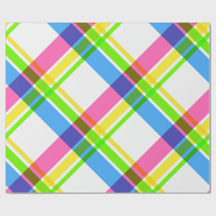 Happy and Bright Kariert Wrapping Paper Geschenkpapier