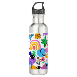 Happy and colorful abstract designs edelstahlflasche