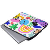 Happy and colorful abstract designs laptopschutzhülle (Vorne Knopf)