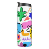 Happy and colorful abstract designs thermosbecher (Nach rechts gedreht)