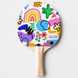 Happy and colorful abstract designs tischtennis schläger