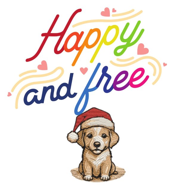 Happy and Free Dog T - Shirt (Von Creator hochgeladen)