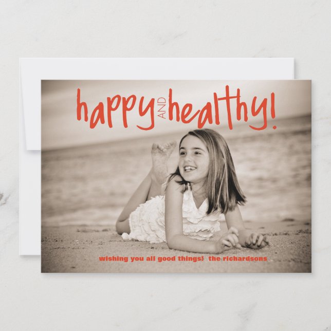 Happy and Healthred with Back Foto (Vorderseite)