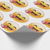 Happy and Liebe imoji Geschenkpapier (Ecke)